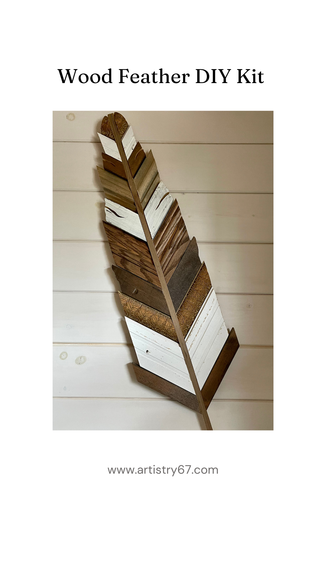 Wood Feather Home Decor Kit