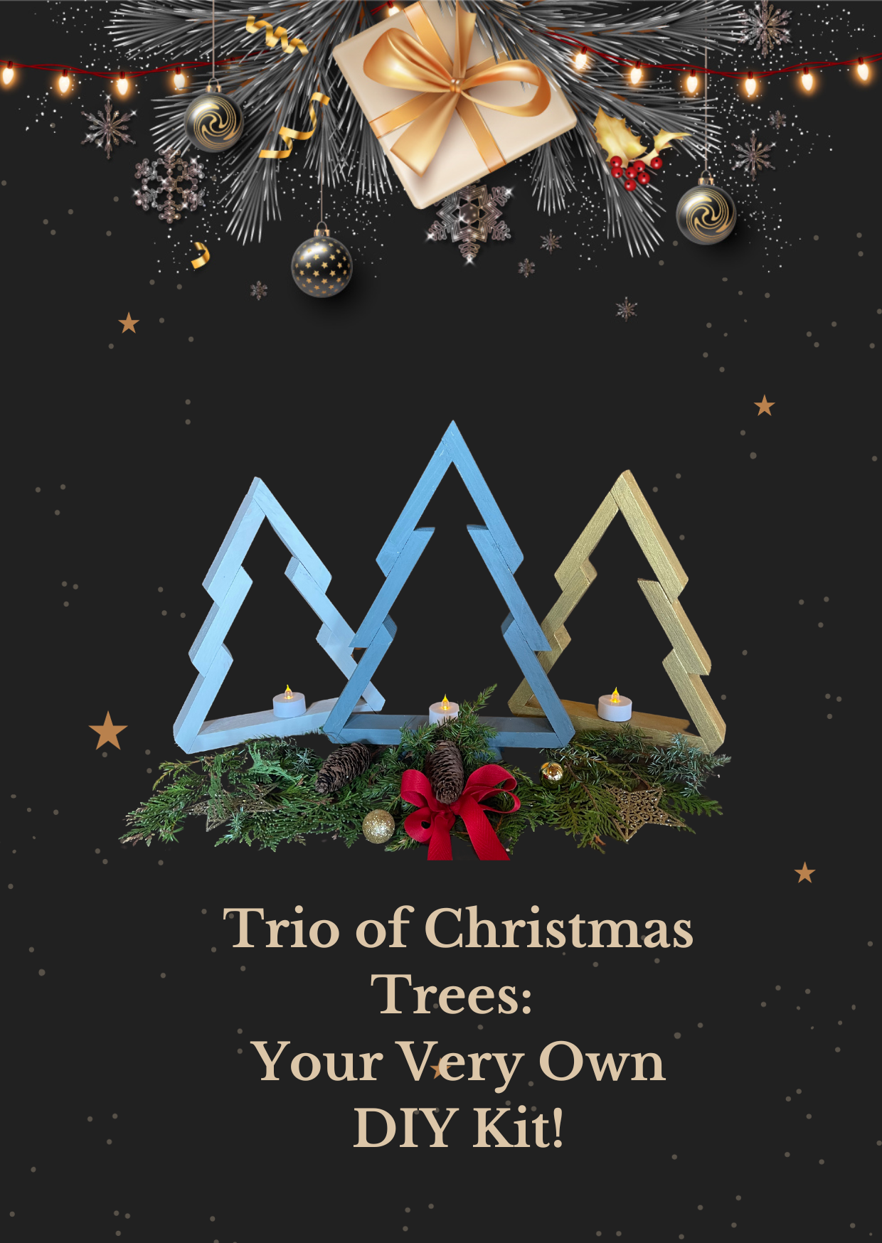 Trio of Christmas Trees.