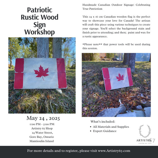Patriotic Rustic Wood Sign Workshop - May 24, 2025