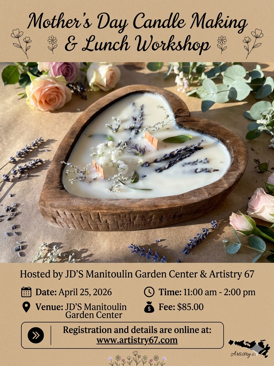 Mothers Day Candle Making & Lunch Workshop - April 25, 2026