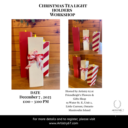 Christmas Tealight Holders Workshop - December 7, 2025