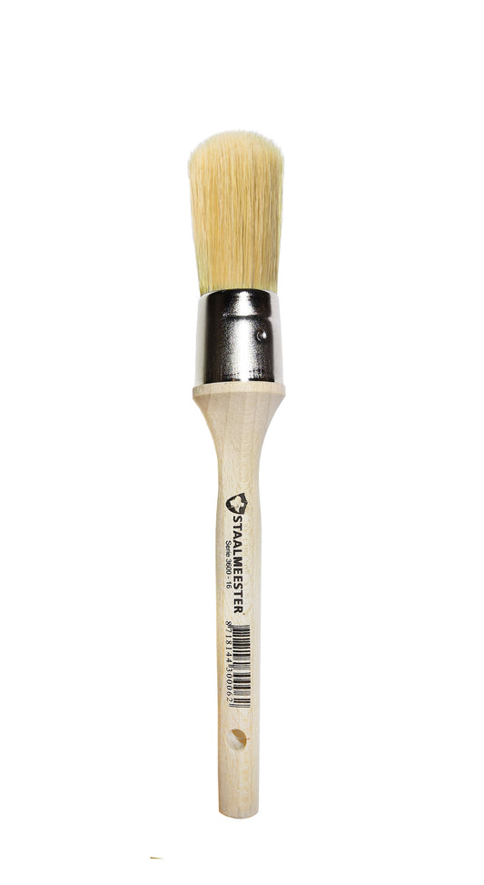 Paint Brush - Staalmeester Round Wax #20 Natural Bristle